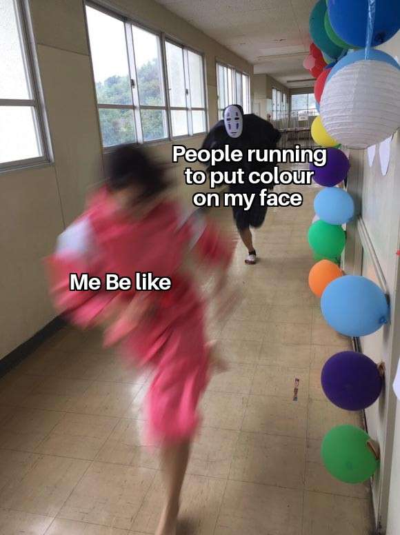 Holi meme on running