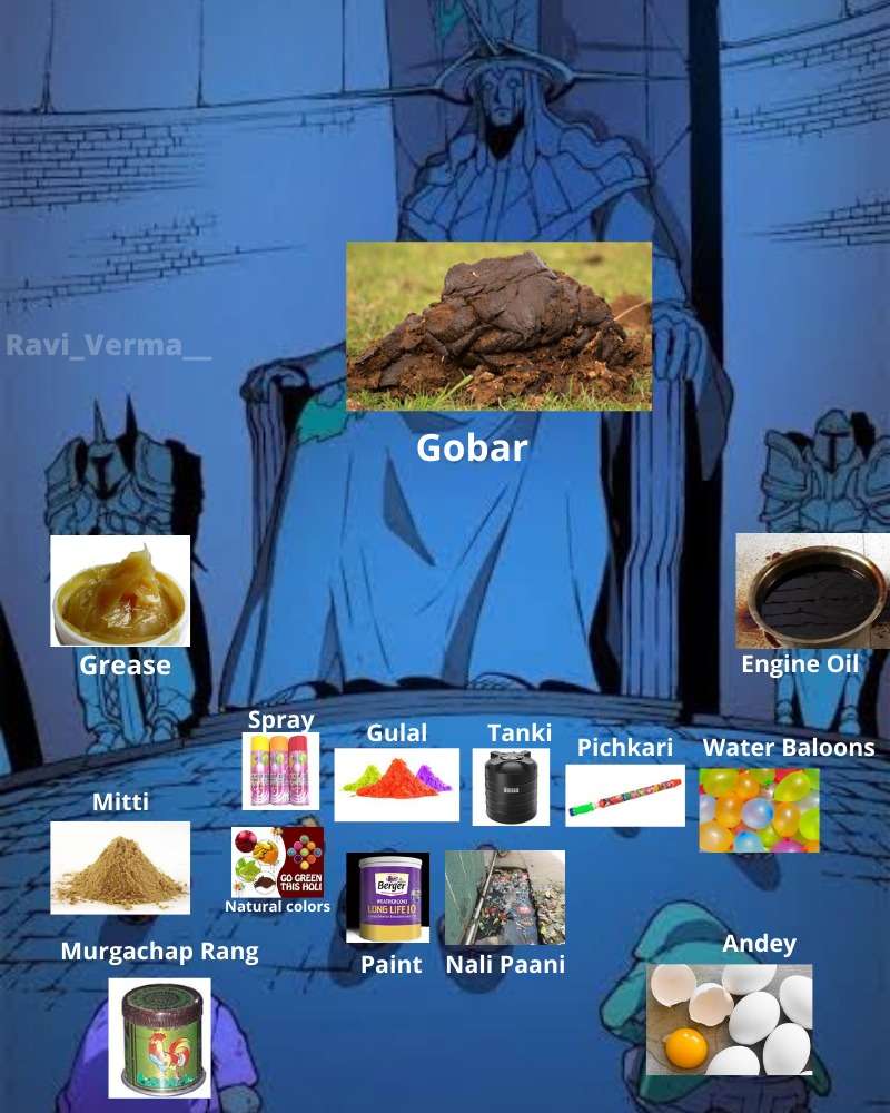 Holi meme on Gobar