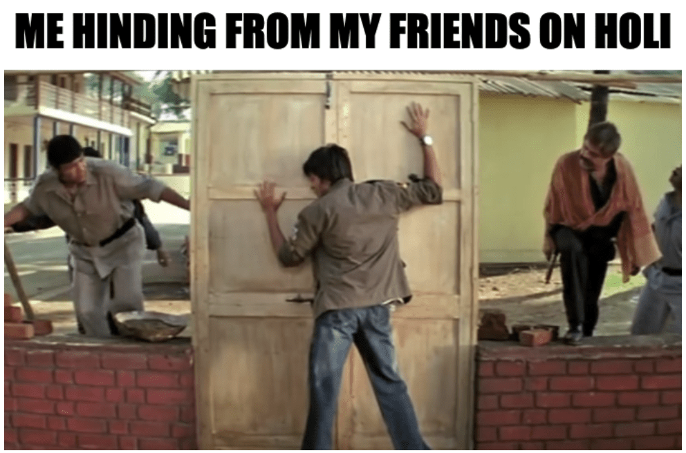 Holi meme on Dhamaal