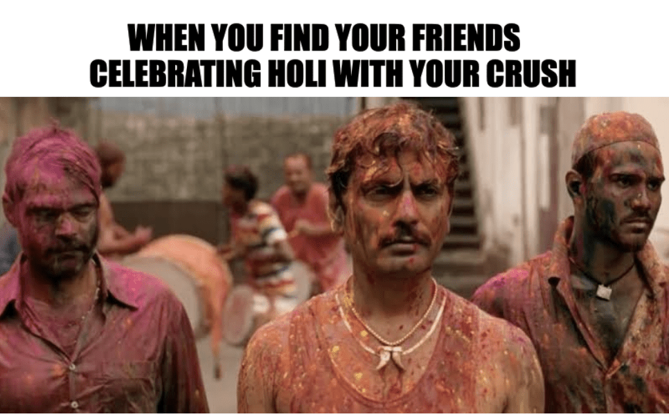 Holi meme on Sacred games