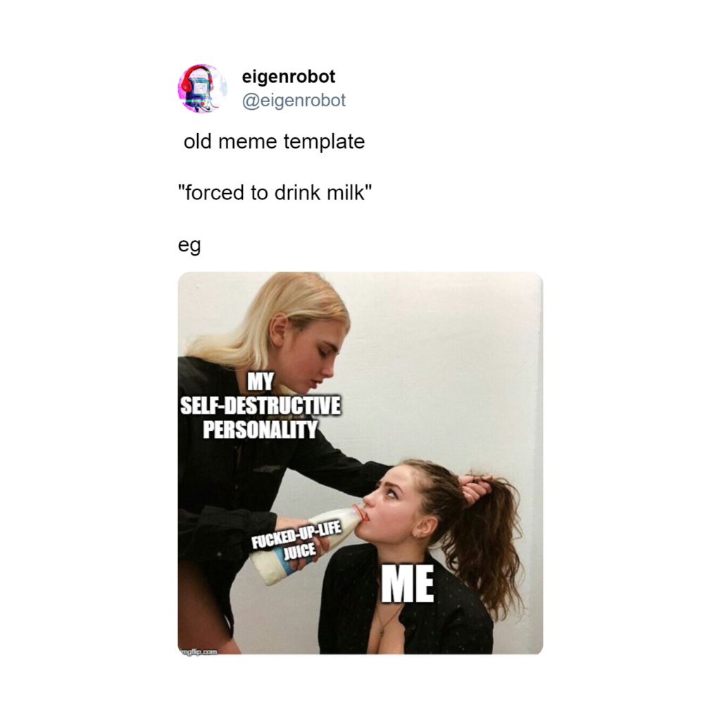 Forced To Drink Milk Meme