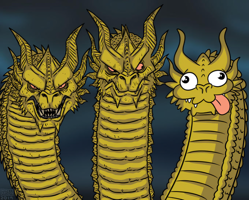 The Three Headed Dragon Meme Template