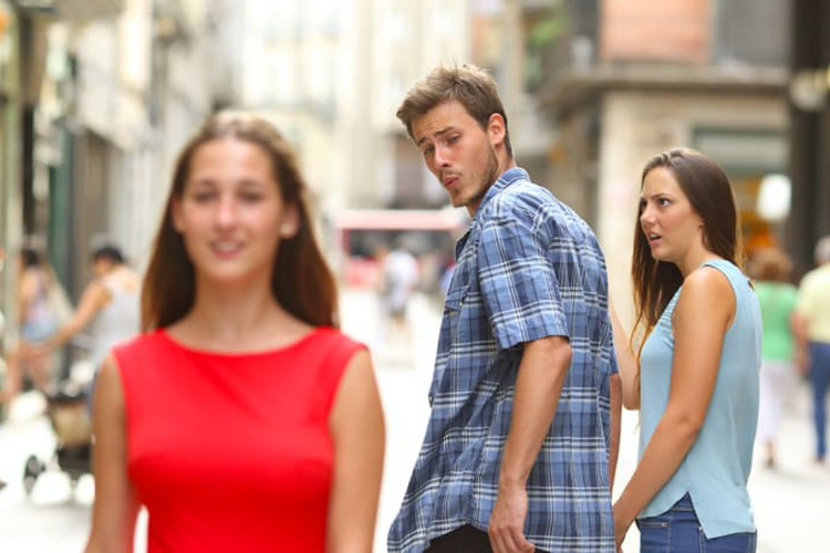 Distracted Boyfriend Meme Template